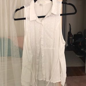 Forever 21+ Plus Size - No sleeves blouse - White